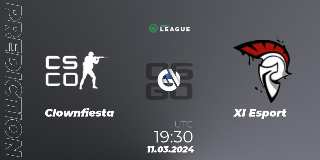 Clownfiesta - XI Esport: прогноз. 12.03.2024 at 18:00, Counter-Strike (CS2), ESEA Season 48: Main Division - Europe