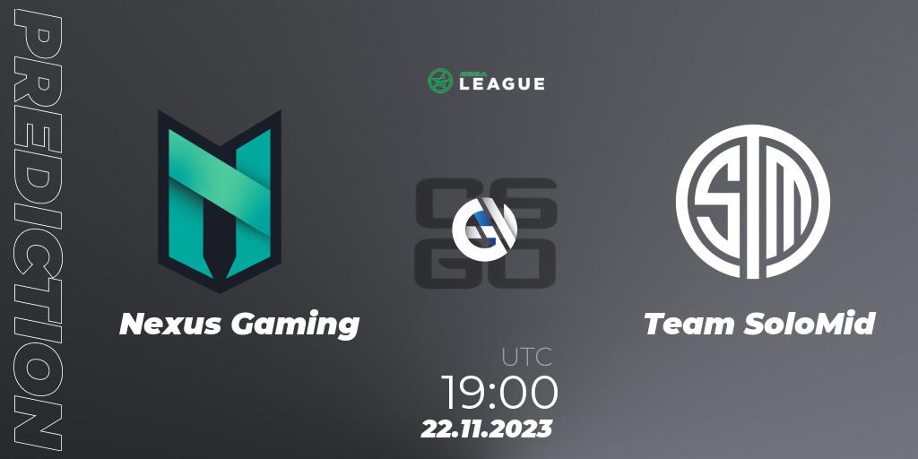 Nexus Gaming - Team SoloMid: прогноз. 23.11.23, CS2 (CS:GO), ESEA Season 47: Advanced Division - Europe