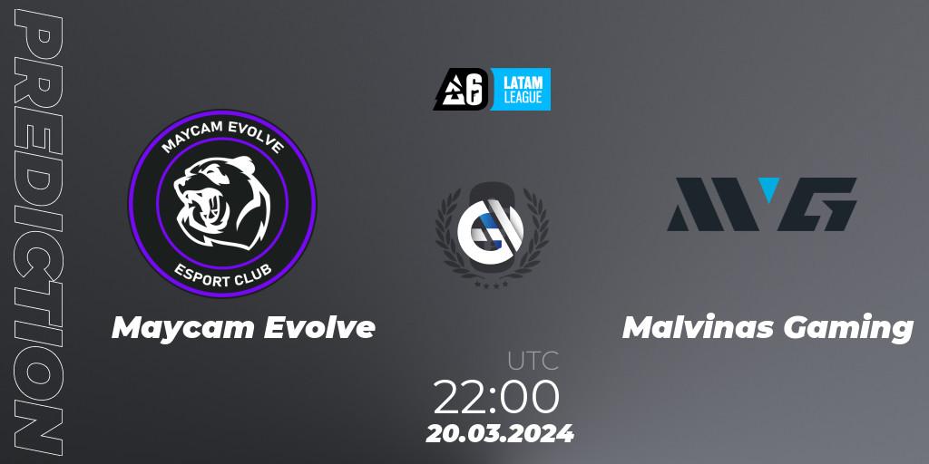 Maycam Evolve - Malvinas Gaming: прогноз. 20.03.2024 at 22:00, Rainbow Six, LATAM League 2024 - Stage 1: LATAM South
