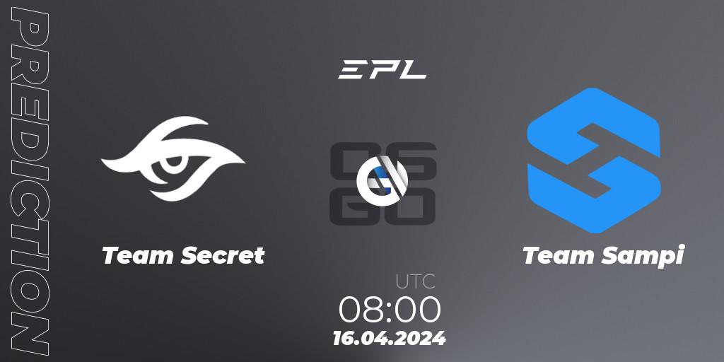 Team Secret - Team Sampi: прогноз. 16.04.24, CS2 (CS:GO), European Pro League Season 15