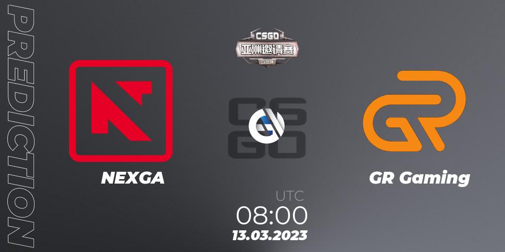 NEXGA - GR Gaming: прогноз. 13.03.23, CS2 (CS:GO), Baidu Cup Invitational #2
