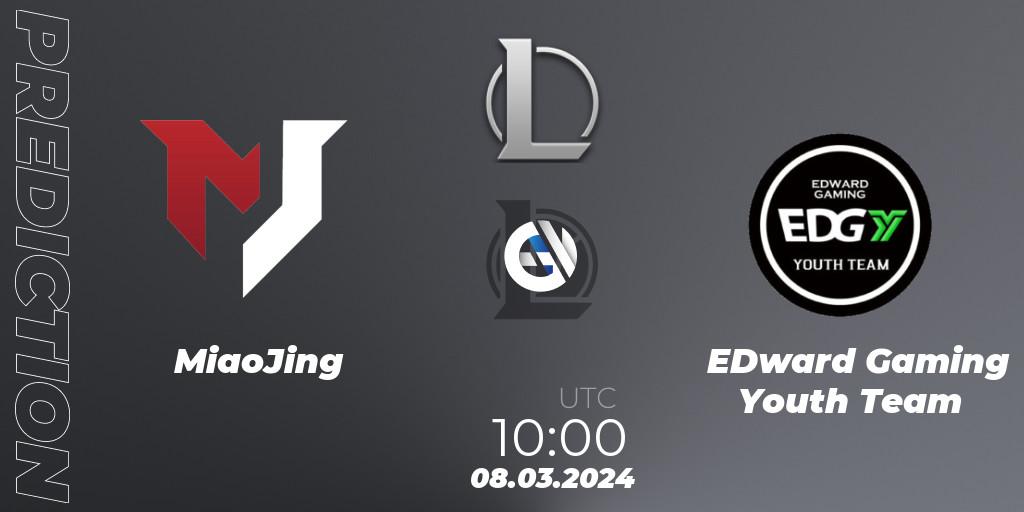MiaoJing - EDward Gaming Youth Team: прогноз. 08.03.2024 at 10:00, LoL, LDL 2024 - Stage 1