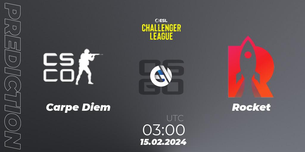 Carpe Diem - Rocket: прогноз. 15.02.24, CS2 (CS:GO), ESL Challenger League Season 47: North America