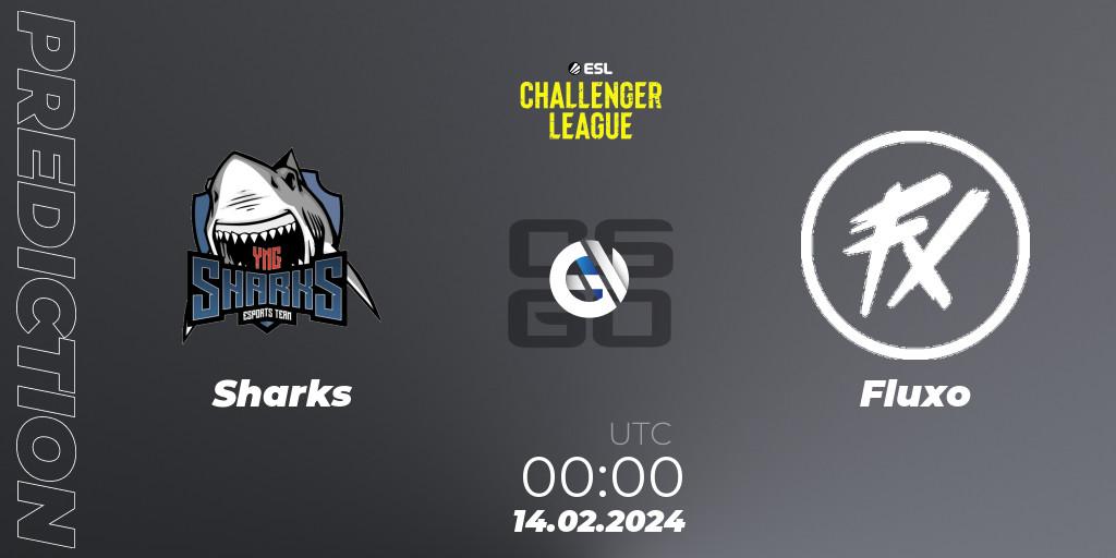 Sharks - Fluxo: прогноз. 15.02.24, CS2 (CS:GO), ESL Challenger League Season 47: South America