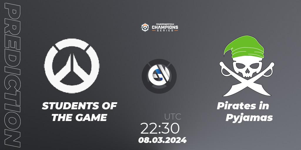 STUDENTS OF THE GAME - Pirates in Pyjamas: прогноз. 08.03.2024 at 22:30, Overwatch, Overwatch Champions Series 2024 - North America Stage 1 Group Stage