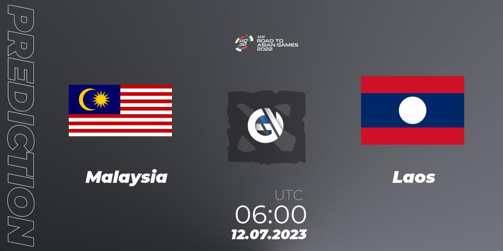 Malaysia - Laos: прогноз. 12.07.2023 at 06:00, Dota 2, 2022 AESF Road to Asian Games - Southeast Asia