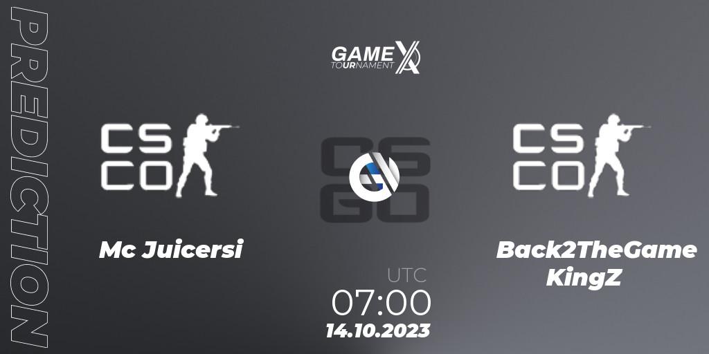 Mc Juicersi - Back2TheGame KingZ: прогноз. 14.10.2023 at 07:00, Counter-Strike (CS2), GameX 2023