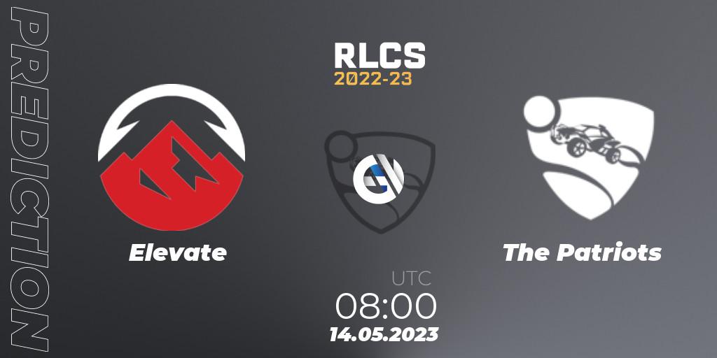 Elevate - The Patriots: прогноз. 14.05.2023 at 08:00, Rocket League, RLCS 2022-23 - Spring: Asia-Pacific Regional 1 - Spring Open