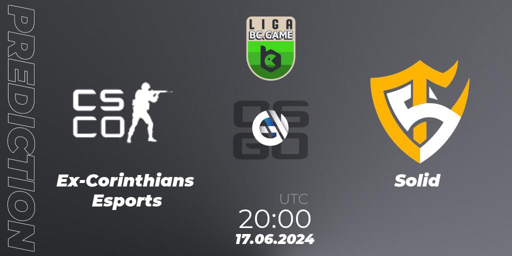 Ex-Corinthians Esports - Solid: прогноз. 17.06.2024 at 20:00, Counter-Strike (CS2), Dust2 Brasil Liga Season 3