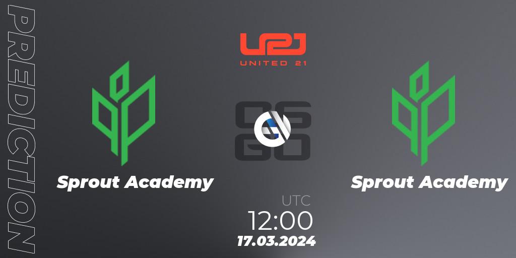 Sprout Academy - ENCE Academy: прогноз. 18.03.24, CS2 (CS:GO), United21 Season 13