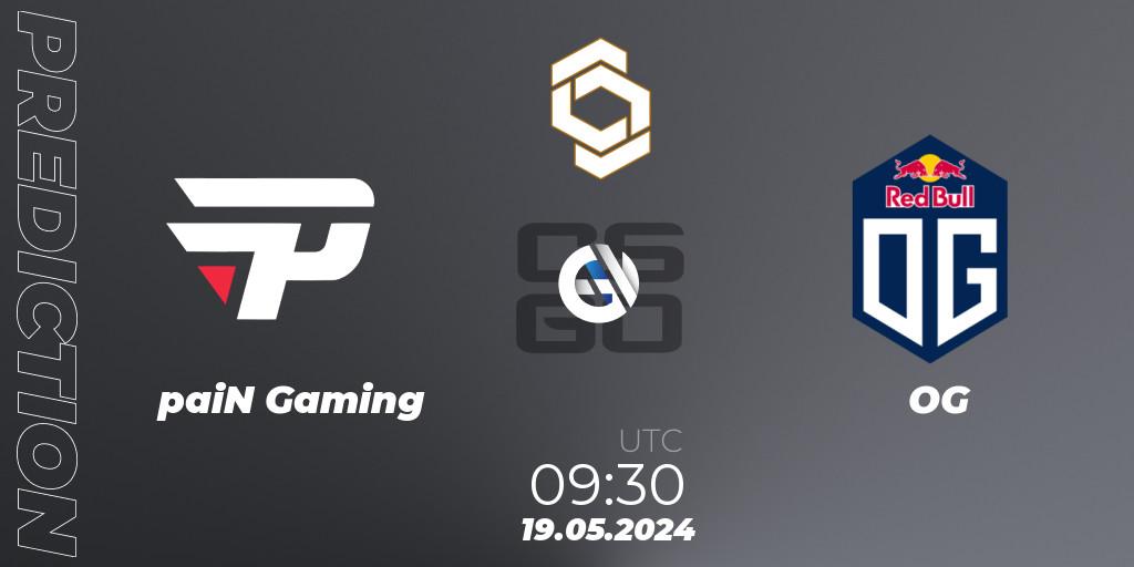 paiN Gaming - OG: прогноз. 19.05.2024 at 09:30, Counter-Strike (CS2), CCT Global Finals