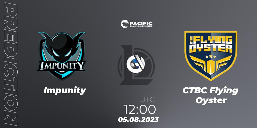 Impunity - CTBC Flying Oyster: прогноз. 06.08.23, LoL, PACIFIC Championship series Group Stage