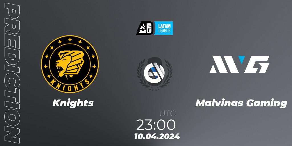 Knights - Malvinas Gaming: прогноз. 10.04.2024 at 23:00, Rainbow Six, LATAM League 2024 - Stage 1: LATAM South