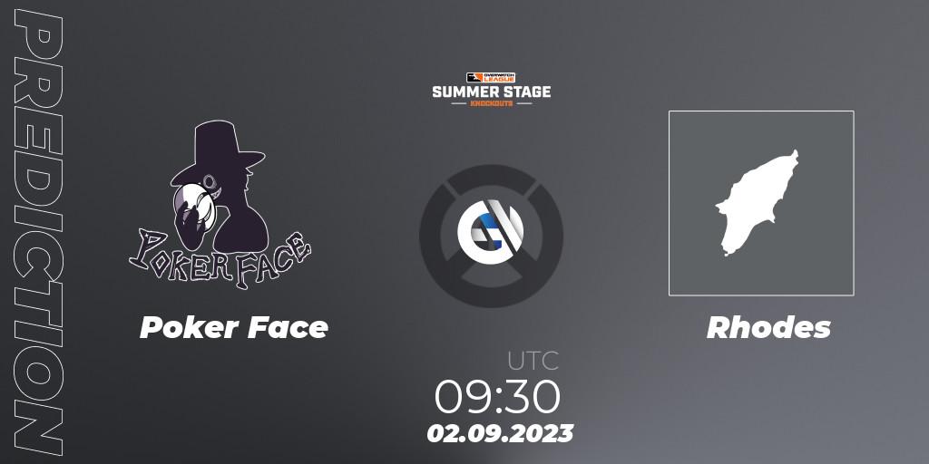 Poker Face - Rhodes: прогноз. 02.09.2023 at 09:30, Overwatch, Overwatch League 2023 - Summer Stage Knockouts