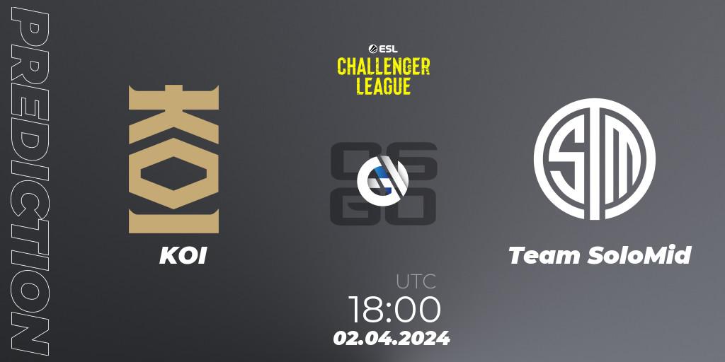 KOI - Team SoloMid: прогноз. 02.04.24, CS2 (CS:GO), ESL Challenger League Season 47: Europe
