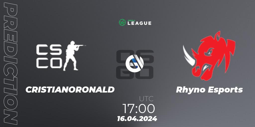 CRISTIANORONALD - Rhyno Esports: прогноз. 16.04.2024 at 17:00, Counter-Strike (CS2), ESEA Season 49: Advanced Division - Europe