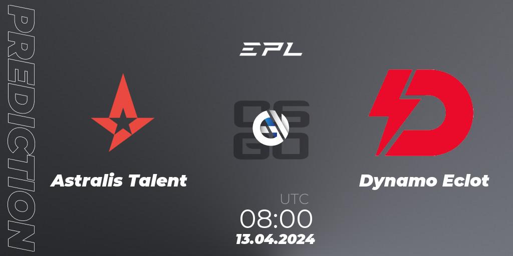 Astralis Talent - Dynamo Eclot: прогноз. 15.04.2024 at 08:00, Counter-Strike (CS2), European Pro League Season 15