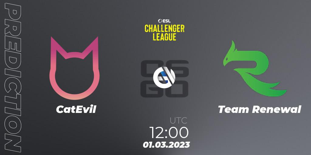 CatEvil - Team Renewal: прогноз. 01.03.2023 at 12:00, Counter-Strike (CS2), ESL Challenger League Season 44: Asia-Pacific