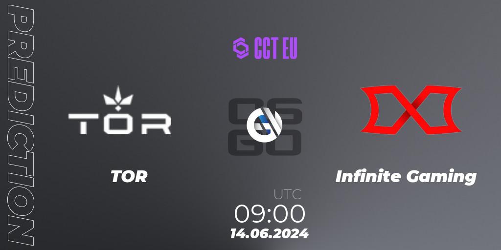 TOR - Infinite Gaming: прогноз. 14.06.2024 at 09:00, Counter-Strike (CS2), CCT Season 2 European Series #6 Play-In