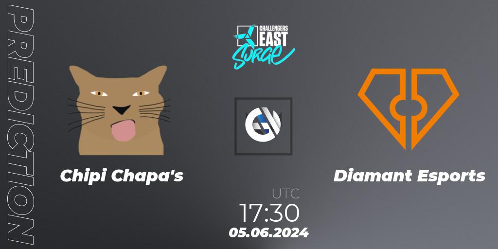Chipi Chapa's - Diamant Esports: прогноз. 05.06.2024 at 17:30, VALORANT, VALORANT Challengers 2024 East: Surge Split 2