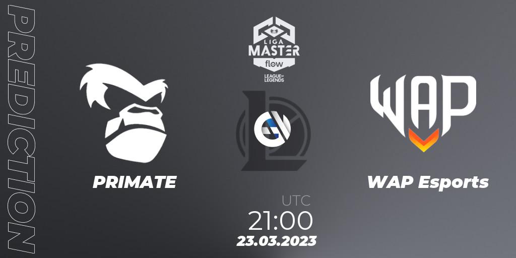 PRIMATE - WAP Esports: прогноз. 23.03.23, LoL, Liga Master Opening 2023 - Playoffs