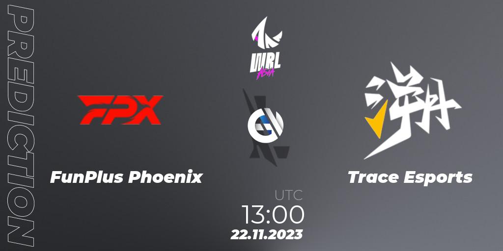 FunPlus Phoenix - Trace Esports: прогноз. 22.11.2023 at 13:00, Wild Rift, WRL Asia 2023 - Season 2 - Regular Season