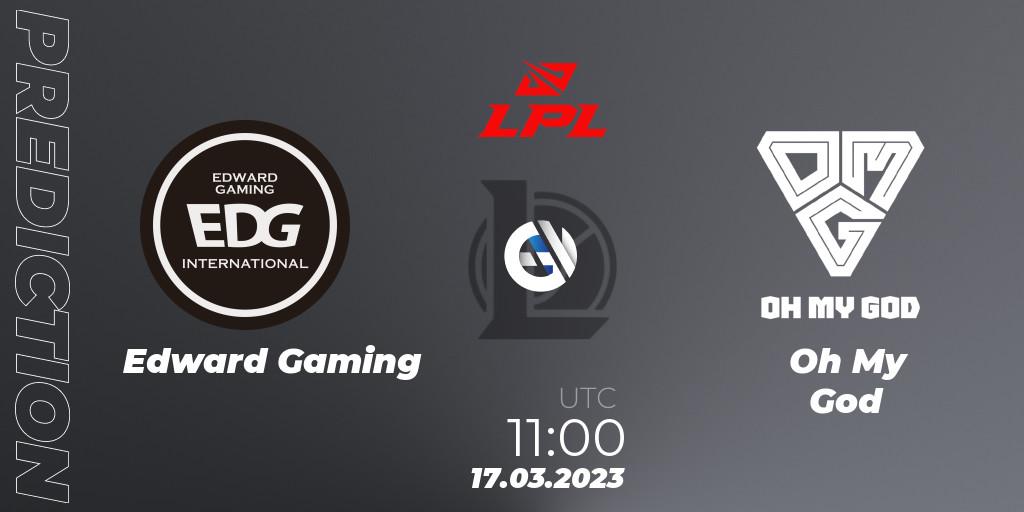 Edward Gaming - Oh My God: прогноз. 17.03.2023 at 11:20, LoL, LPL Spring 2023 - Group Stage