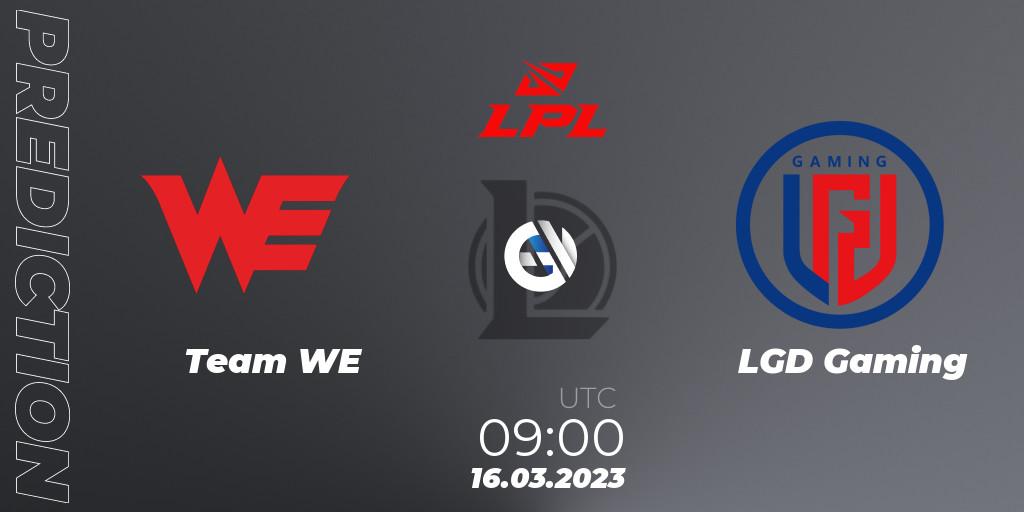 Team WE - LGD Gaming: прогноз. 16.03.2023 at 09:00, LoL, LPL Spring 2023 - Group Stage