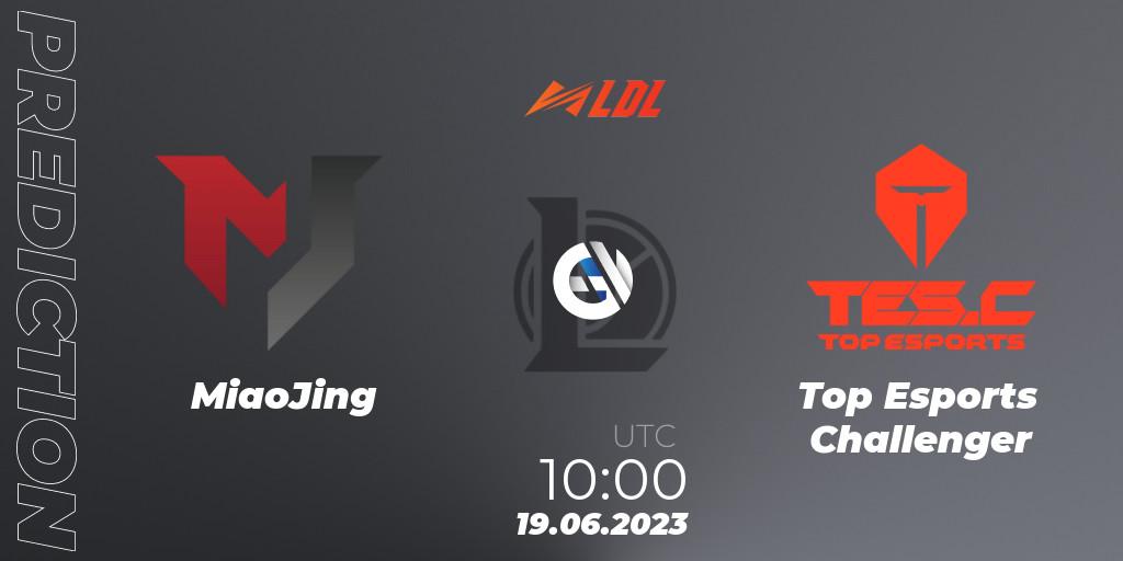 MiaoJing - Top Esports Challenger: прогноз. 19.06.2023 at 11:00, LoL, LDL 2023 - Regular Season - Stage 3