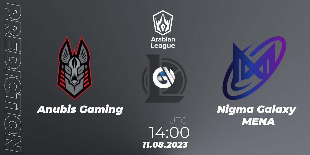 Anubis Gaming - Nigma Galaxy MENA: прогноз. 11.08.2023 at 15:00, LoL, Arabian League Summer 2023 - Playoffs