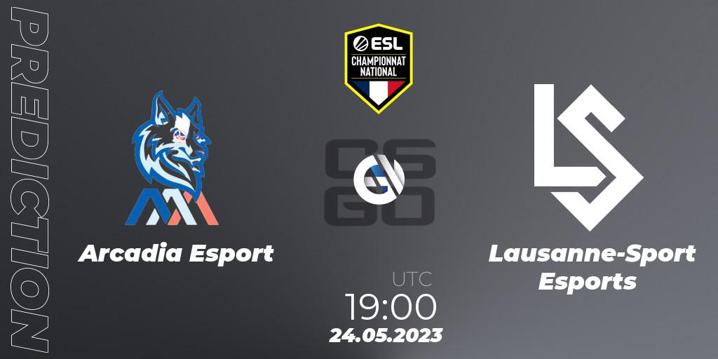 Arcadia Esport - Lausanne-Sport Esports: прогноз. 24.05.2023 at 19:00, Counter-Strike (CS2), ESL Championnat National Spring 2023