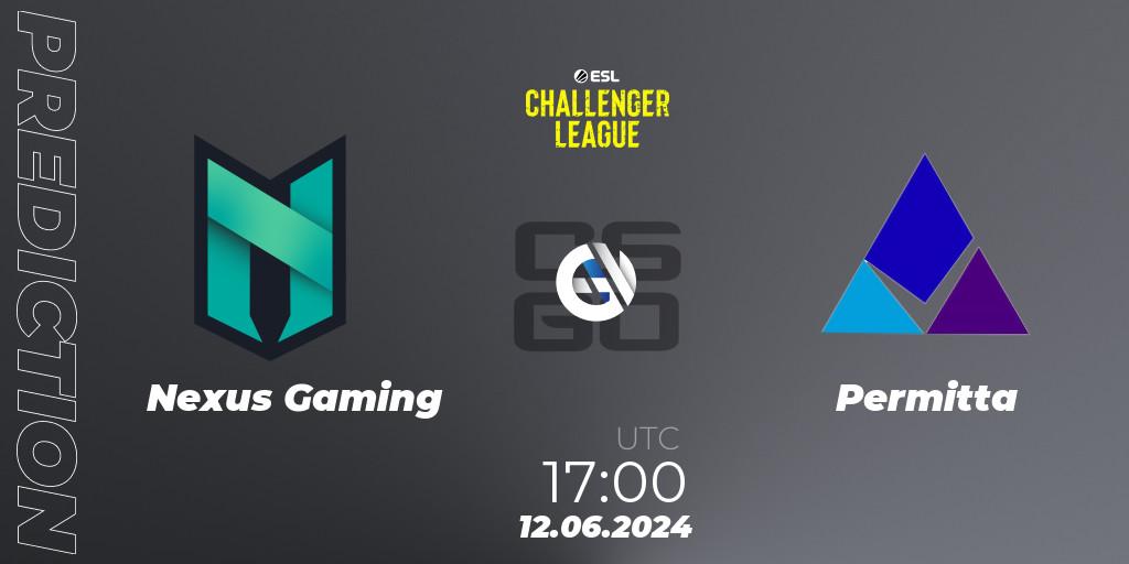 Nexus Gaming - Permitta: прогноз. 12.06.2024 at 17:00, Counter-Strike (CS2), ESL Challenger League Season 47 Relegation: Europe