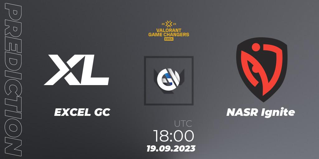 EXCEL GC - NASR Ignite: прогноз. 19.09.2023 at 18:00, VALORANT, VCT 2023: Game Changers EMEA Stage 3 - Group Stage
