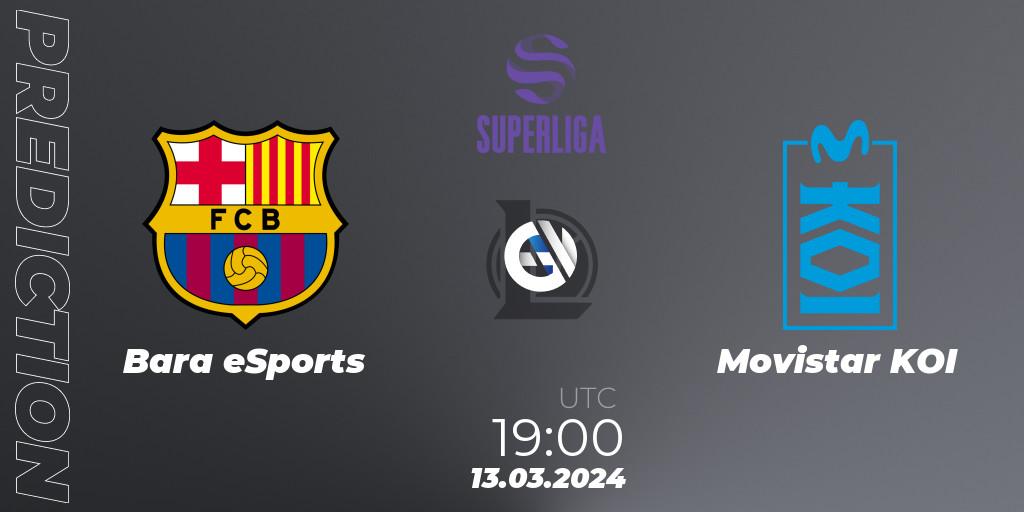 Barça eSports - Movistar KOI: прогноз. 13.03.2024 at 19:00, LoL, Superliga Spring 2024 - Group Stage