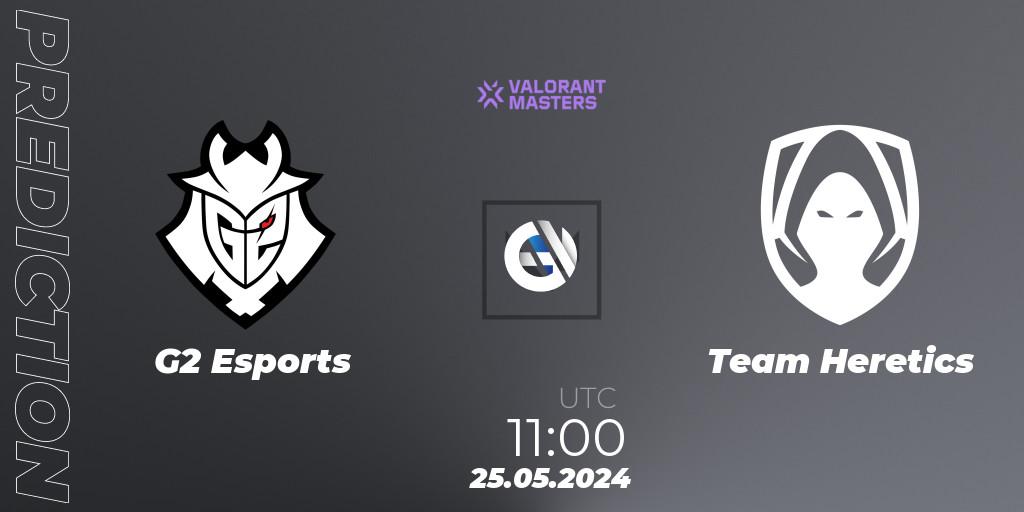 G2 Esports - Team Heretics: прогноз. 25.05.2024 at 11:30, VALORANT, VCT 2024: Masters Shanghai