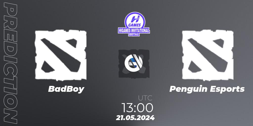 BadBoy - Penguin Esports: прогноз. 21.05.2024 at 13:00, Dota 2, HiGames Invitational