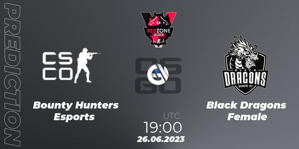 Bounty Hunters Esports - Black Dragons Female: прогноз. 26.06.23, CS2 (CS:GO), RedZone PRO League 2023 Season 4