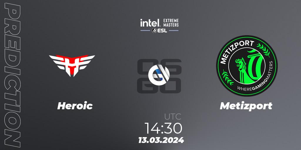 Heroic - Metizport: прогноз. 13.03.2024 at 14:30, Counter-Strike (CS2), Intel Extreme Masters Dallas 2024: European Closed Qualifier