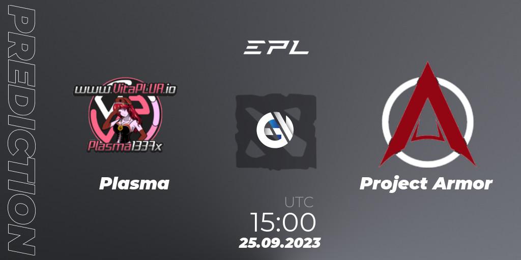 Plasma - Project Armor: прогноз. 25.09.2023 at 15:45, Dota 2, European Pro League Season 12