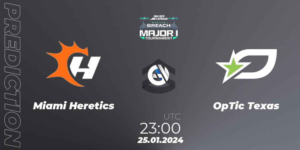 Miami Heretics - OpTic Texas: прогноз. 25.01.2024 at 23:15, Call of Duty, Call of Duty League 2024: Stage 1 Major