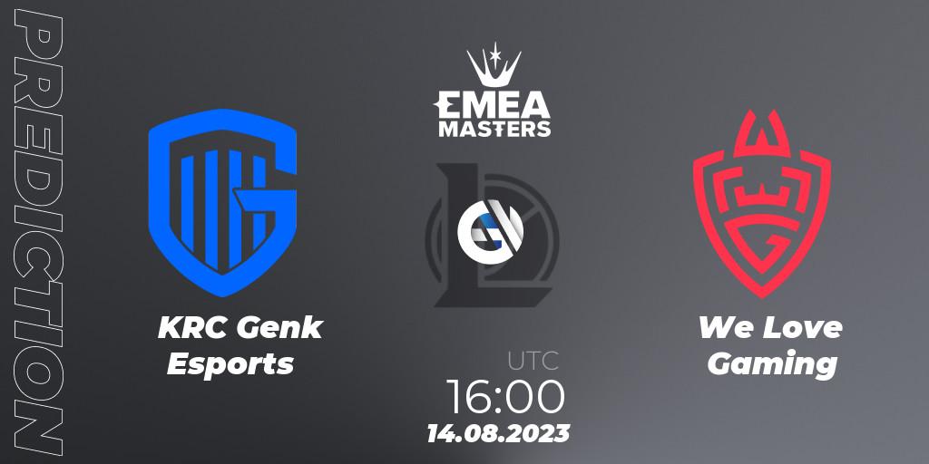 KRC Genk Esports - We Love Gaming: прогноз. 14.08.2023 at 16:15, LoL, EMEA Masters Summer 2023