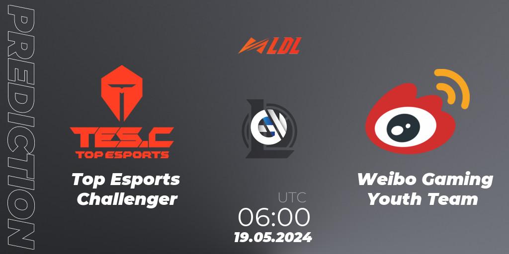 Top Esports Challenger - Weibo Gaming Youth Team: прогноз. 19.05.2024 at 06:00, LoL, LDL 2024 - Stage 2