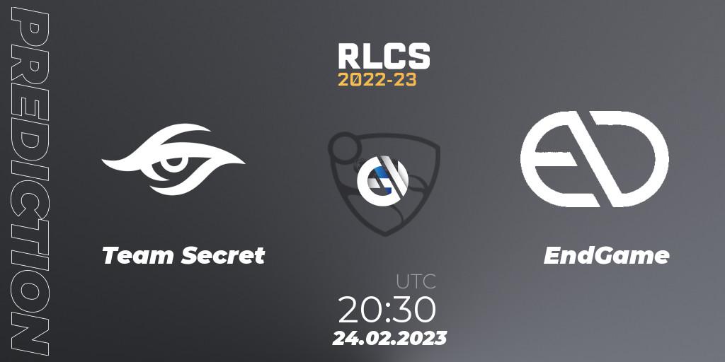 Team Secret - EndGame: прогноз. 24.02.2023 at 20:30, Rocket League, RLCS 2022-23 - Winter: South America Regional 3 - Winter Invitational