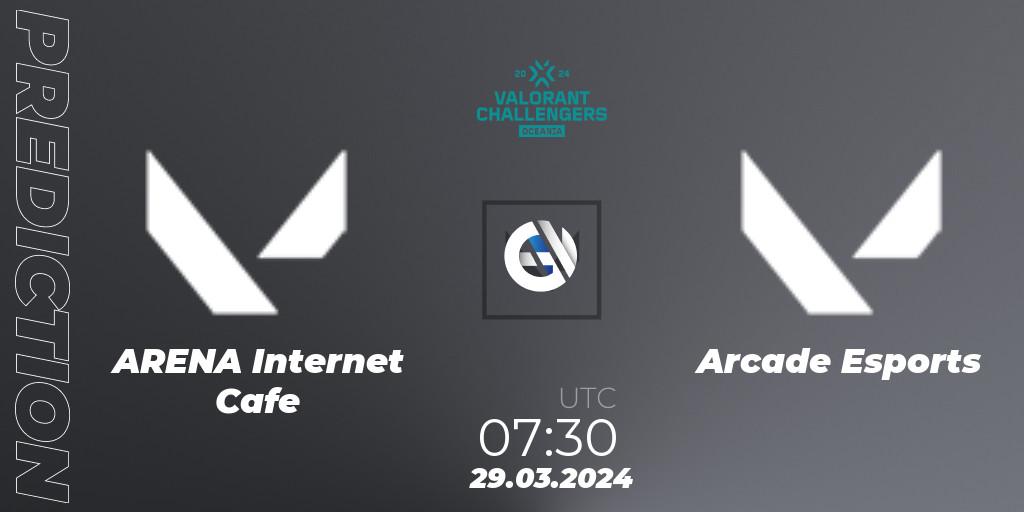 ARENA Internet Cafe - Arcade Esports: прогноз. 29.03.2024 at 07:30, VALORANT, VALORANT Challengers 2024 Oceania: Split 1