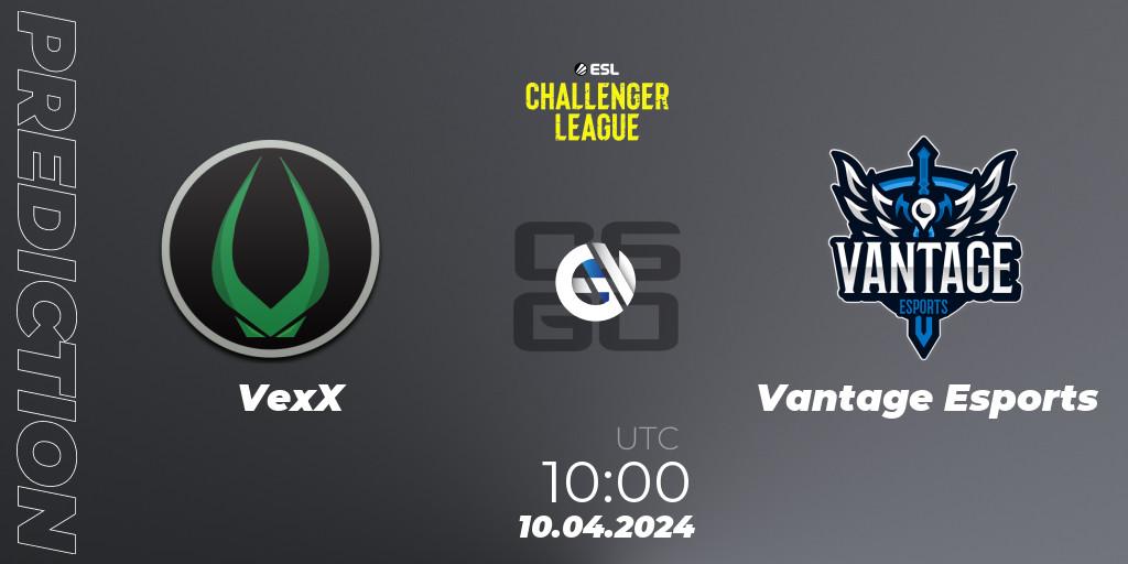 VexX - Vantage Esports: прогноз. 10.04.2024 at 10:00, Counter-Strike (CS2), ESL Challenger League Season 47: Oceania