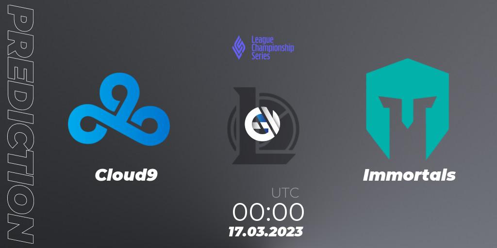 Cloud9 - Immortals: прогноз. 17.03.2023 at 00:00, LoL, LCS Spring 2023 - Group Stage