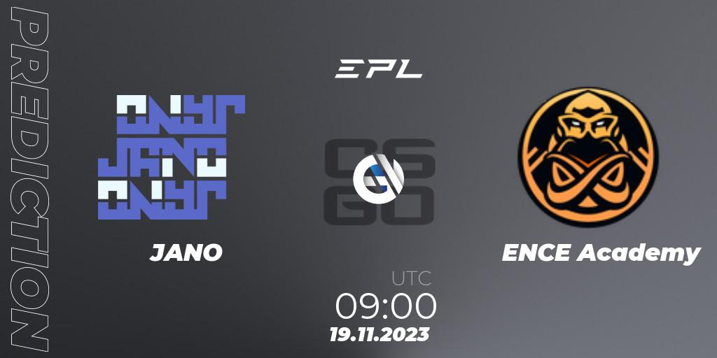 JANO - ENCE Academy: прогноз. 19.11.2023 at 09:00, Counter-Strike (CS2), European Pro League Season 12: Division 2