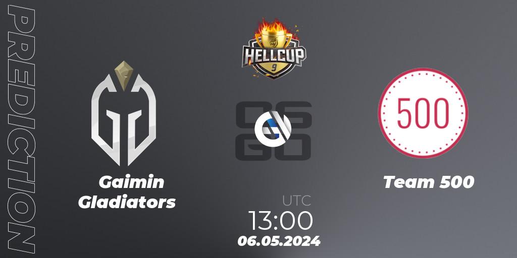 Gaimin Gladiators - Team 500: прогноз. 06.05.2024 at 13:05, Counter-Strike (CS2), HellCup #9