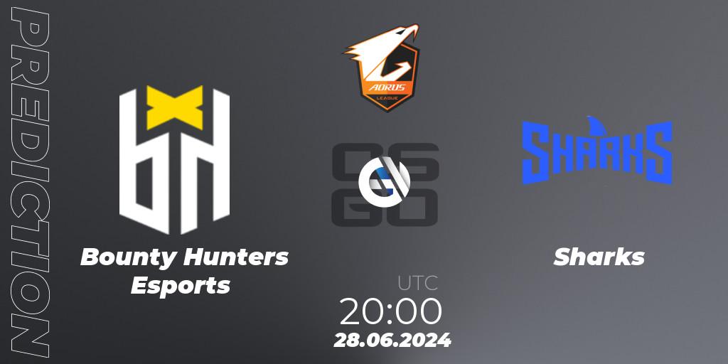 Bounty Hunters Esports - Sharks: прогноз. 28.06.2024 at 17:45, Counter-Strike (CS2), Aorus League 2024 Season 1: Brazil