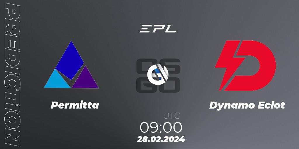 Permitta - Dynamo Eclot: прогноз. 28.02.2024 at 09:00, Counter-Strike (CS2), European Pro League Season 15: Division 2